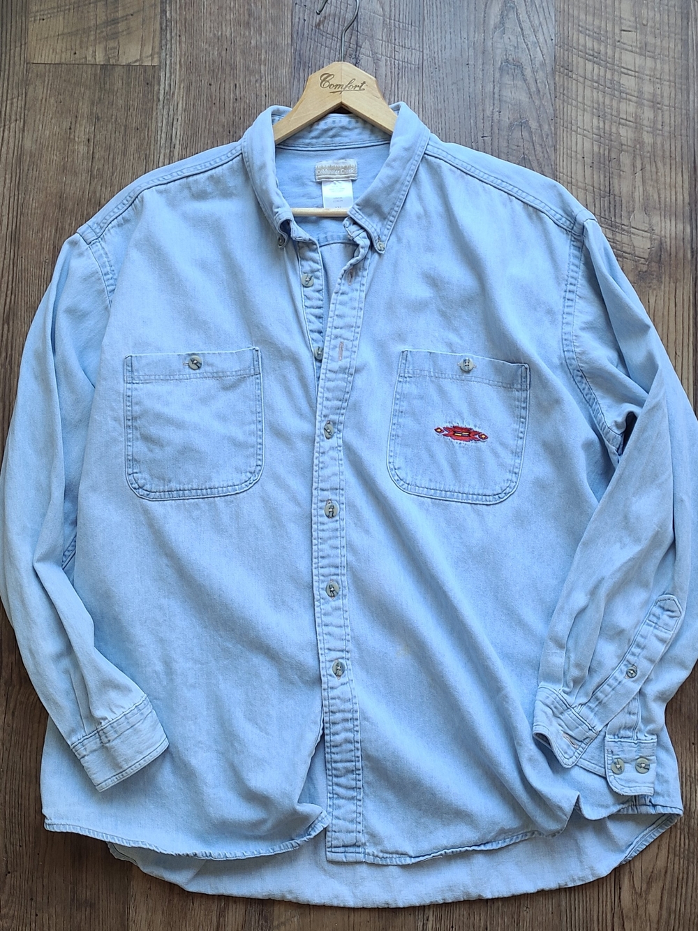 Coldwater Creek Embroidered Denim Shirt XXL